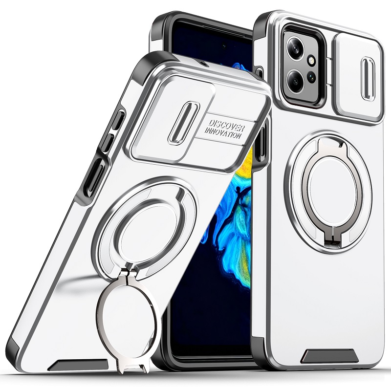 Slide Camera Lens Protective Cover Case for Motorola Moto G Power 5G (2023) Magnetic 360 Kickstand Phone Case