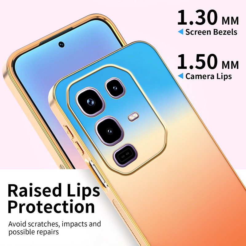 Phone Case for Infinix Note 50 Pro 4G 50 4G Electroplated Matte Gradient Anti-Drop Prevention Case