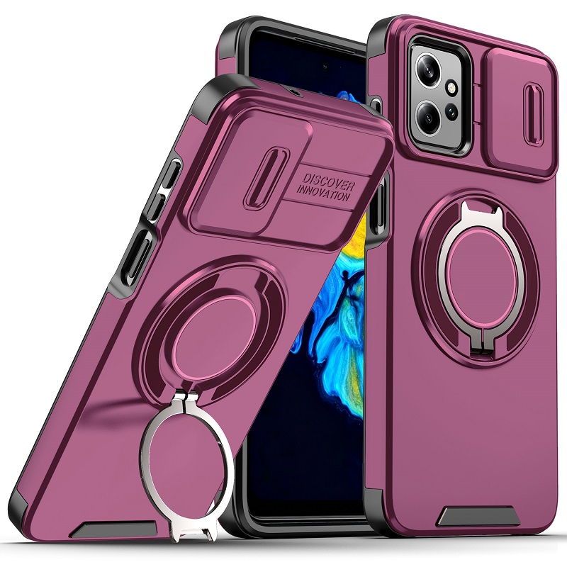 Slide Camera Lens Protective Cover Case for Motorola Moto G Power 5G (2023) Magnetic 360 Kickstand Phone Case