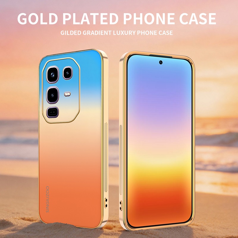 Phone Case for Infinix Note 50 Pro 4G 50 4G Electroplated Matte Gradient Anti-Drop Prevention Case