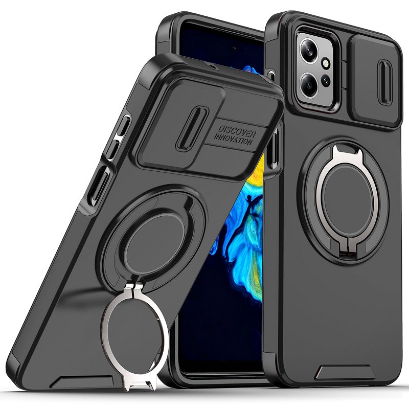 Slide Camera Lens Protective Cover Case for Motorola Moto G Power 5G (2023) Magnetic 360 Kickstand Phone Case