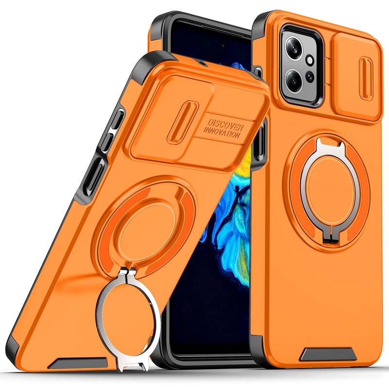 Slide Camera Lens Protective Cover Case for Motorola Moto G Power 5G (2023) Magnetic 360 Kickstand Phone Case