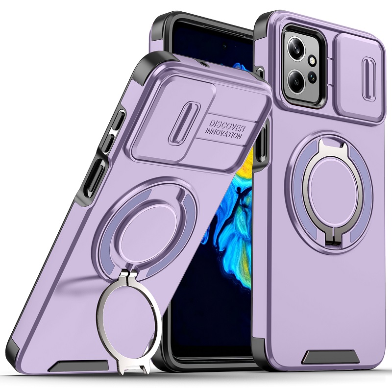 Slide Camera Lens Protective Cover Case for Motorola Moto G Power 5G (2023) Magnetic 360 Kickstand Phone Case