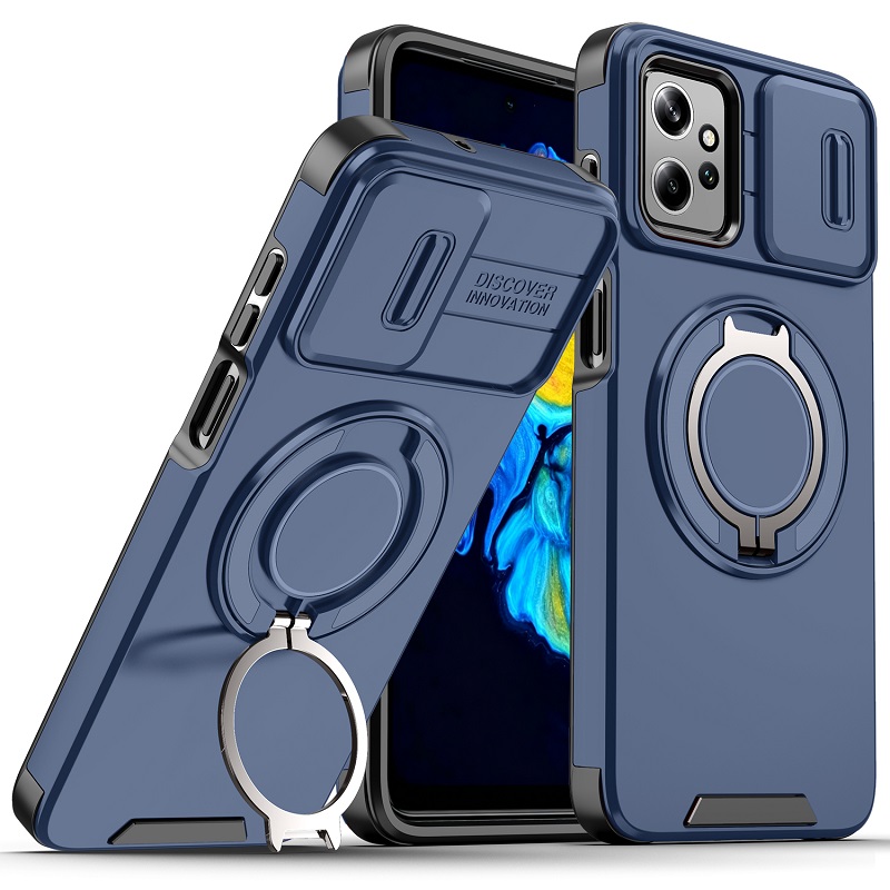 Slide Camera Lens Protective Cover Case for Motorola Moto G Power 5G (2023) Magnetic 360 Kickstand Phone Case