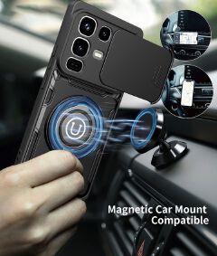 Magnetic Ring Kickstand for Infinix Note 50 Pro 4G/Note 50 4G Sliding Camera Cover Phone Case, Built‑in 360° Rotatable Ring Holder for Infinix Note 50 Pro 4G/Note 50 4G Magnetic Car Moun