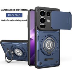 Magnetic Ring Kickstand for Infinix Note 50 Pro 4G/Note 50 4G Sliding Camera Cover Phone Case, Built‑in 360° Rotatable Ring Holder for Infinix Note 50 Pro 4G/Note 50 4G Magnetic Car Moun
