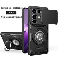 Magnetic Ring Kickstand for Infinix Note 50 Pro 4G/Note 50 4G Sliding Camera Cover Phone Case, Built‑in 360° Rotatable Ring Holder for Infinix Note 50 Pro 4G/Note 50 4G Magnetic Car Moun