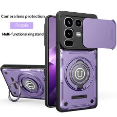 Magnetic Ring Kickstand for Infinix Note 50 Pro 4G/Note 50 4G Sliding Camera Cover Phone Case, Built‑in 360° Rotatable Ring Holder for Infinix Note 50 Pro 4G/Note 50 4G Magnetic Car Moun