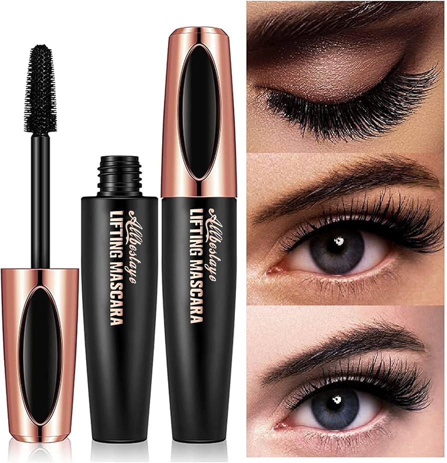 Waterproof mascara will last for a long time Makeup Eye black cross-border super long thin brush head, durable waterproof, thick, curly and non smudging