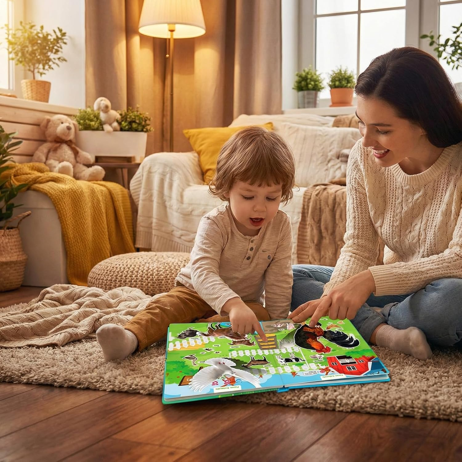 Kids Talking Book - Word Learning Toy USB Rechargeable - Talking Book for Preschool for Kids Children Girls Traveling Car Hotel Outdoor Home Schools Kindergarten Boys Girls Early Childhood Education