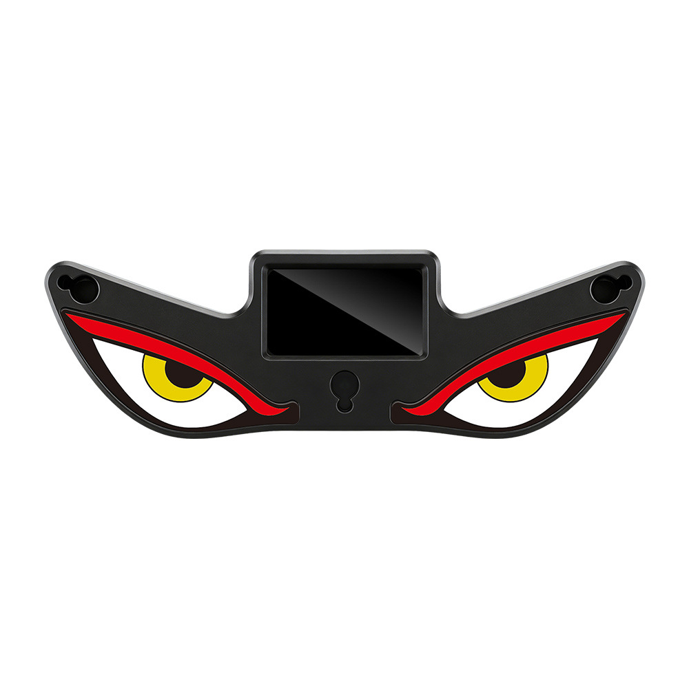 Solar Powered Devils Eyes LED Car Light, Devil Eyes Lights Dynamic Windshield Ambient Lamp with Vibration & Light Sensor, USB-C Rechargeable, 5 Modes, Suction Mount