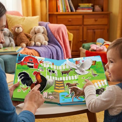 Kids Talking Book - Word Learning Toy USB Rechargeable - Talking Book for Preschool for Kids Children Girls Traveling Car Hotel Outdoor Home Schools Kindergarten Boys Girls Early Childhood Education