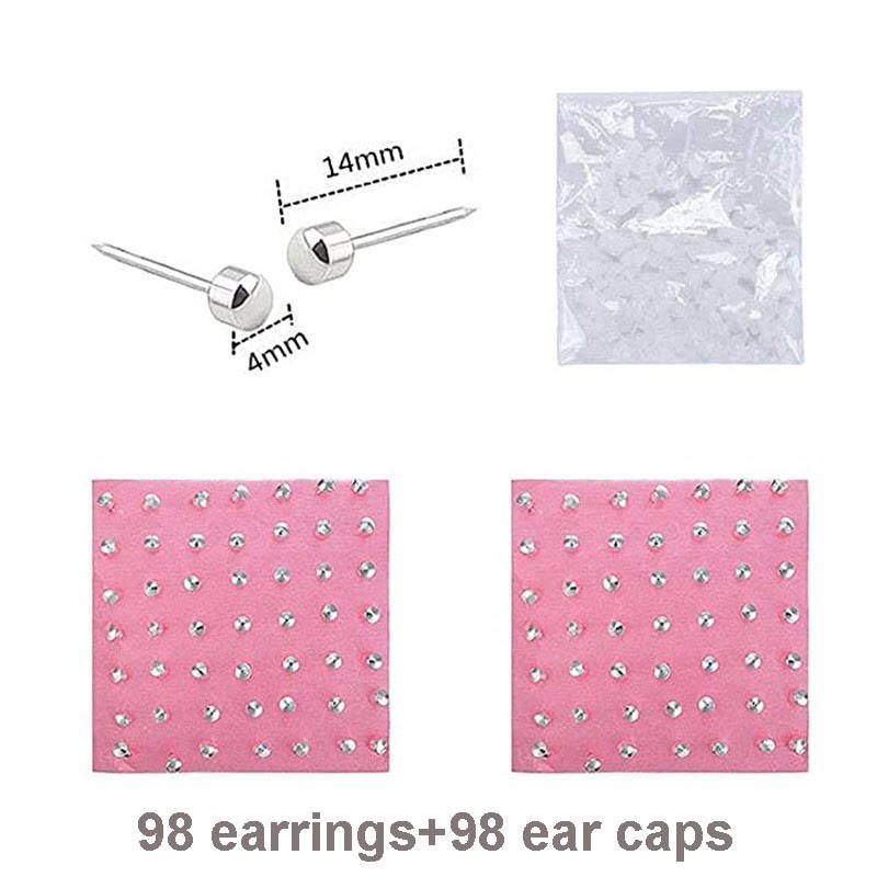 New Professional Stainless Steel Piercing Reusable Ear Piercing Gun Kit, Professional Body Nose Lip Piercing Kits, Professional Ear Tool Kit Premium Body Hole Piercing Stud Earrings for Earring