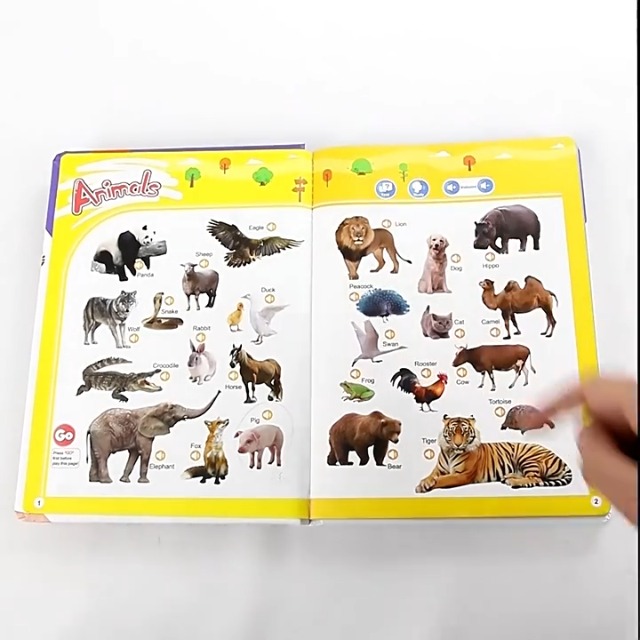 English Words Sound Book for Kids Toddlers 3,4,5 Years Old, 300+ Words Talking Interactive Audio Books for Early Learning English, and Educational Electronic Musical Toy Educational Gift