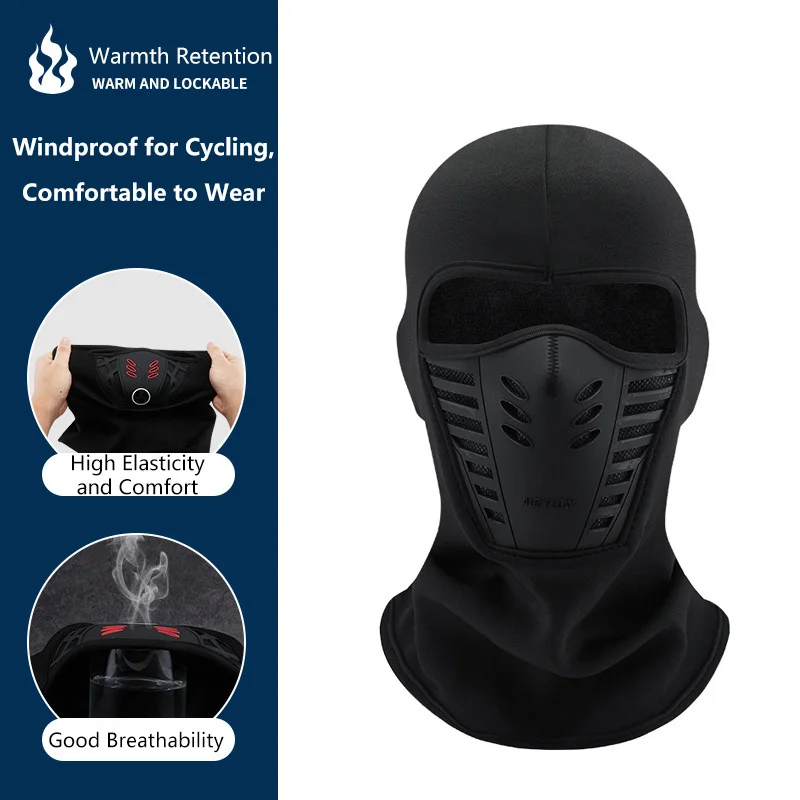 Protection Windproof Dust-Proof Breathable Winter Warm Mask Cold Protection Balaclava Ski Face Mask Outdoor Hat for Skiing Cycling Mototrcyle Thermal Mask Full Face for Men Women
