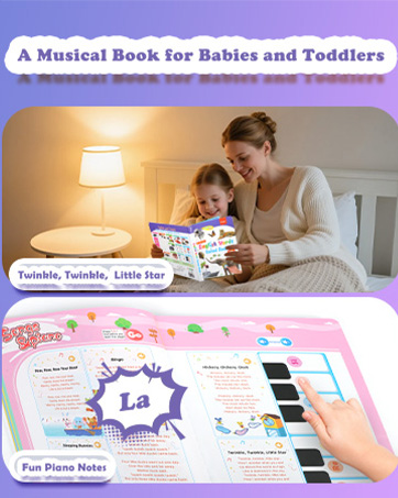 My First English Words Sound Book for Kids Ages 3-6, Interactive Toddler Books with 470+ Words & 21 Themes, Electronic Educational Toys for Boys Educational Electronic Musical Toy Educational Gift
