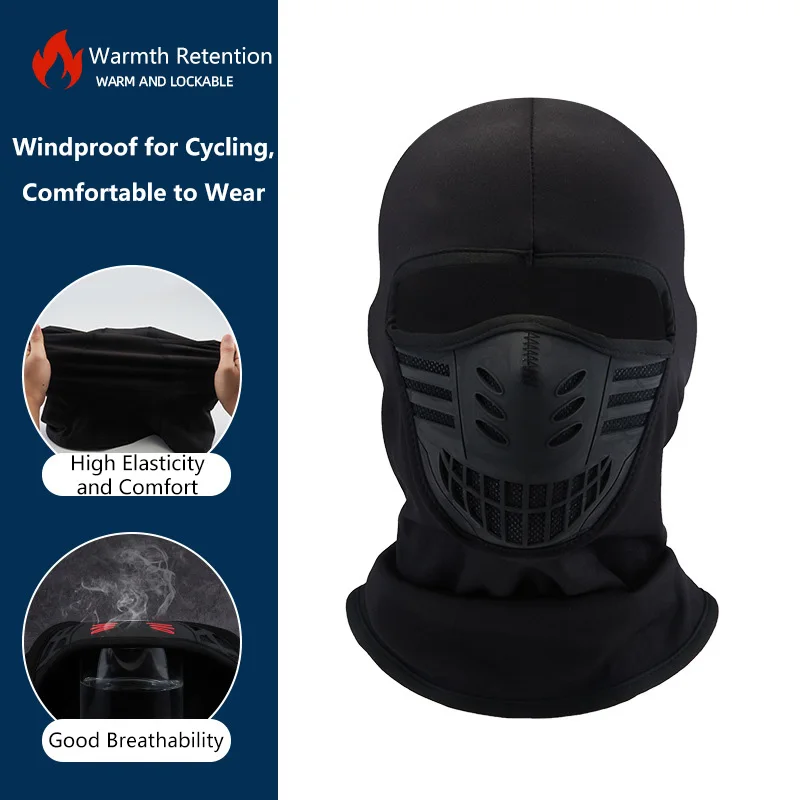 Protection Windproof Dust-Proof Breathable Winter Warm Mask Cold Protection Balaclava Ski Face Mask Outdoor Hat for Skiing Cycling Mototrcyle Thermal Mask Full Face for Men Women