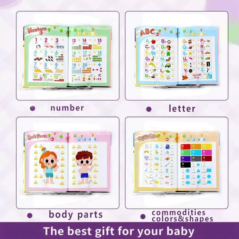 English Words Sound Book for Kids Toddlers 3,4,5 Years Old, 300+ Words Talking Interactive Audio Books for Early Learning English, and Educational Electronic Musical Toy Educational Gift