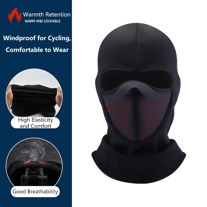 Protection Windproof Dust-Proof Breathable Winter Warm Mask Cold Protection Balaclava Ski Face Mask Outdoor Hat for Skiing Cycling Mototrcyle Thermal Mask Full Face for Men Women