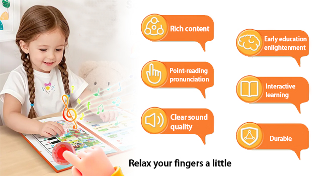 My First English Words Sound Book for Kids Ages 3-6, Interactive Toddler Books with 470+ Words & 21 Themes, Electronic Educational Toys for Boys Educational Electronic Musical Toy Educational Gift