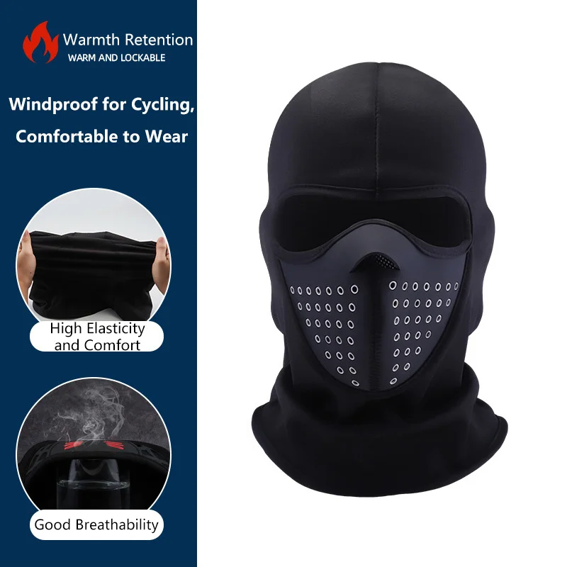 Protection Windproof Dust-Proof Breathable Winter Warm Mask Cold Protection Balaclava Ski Face Mask Outdoor Hat for Skiing Cycling Mototrcyle Thermal Mask Full Face for Men Women