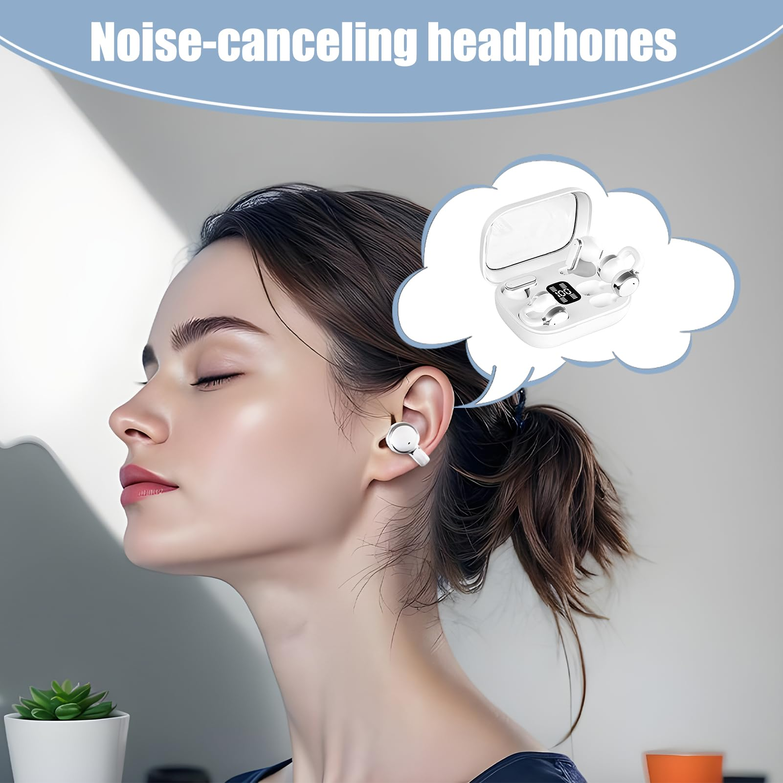 Wireless Earbuds, Open-Ear & in-Ear Dual Buds with LED Charging Case, 2 in 1 Waterproof Sport Headphones, Touch Control, Built-in Mic, Long Playtime Audio Gear for Workouts, Meetings, Gym, Travel