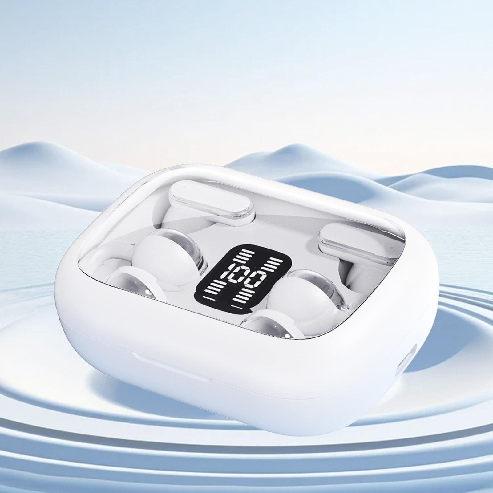 Wireless Earbuds, Open-Ear & in-Ear Dual Buds with LED Charging Case, 2 in 1 Waterproof Sport Headphones, Touch Control, Built-in Mic, Long Playtime Audio Gear for Workouts, Meetings, Gym, Travel