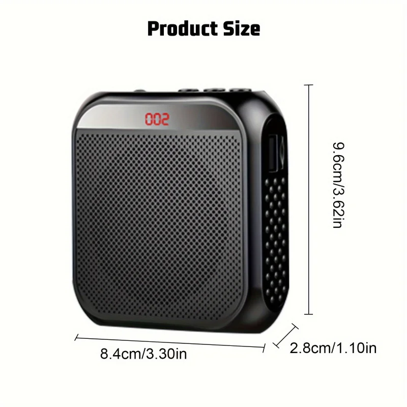 Portable Voice Amplifier for Teachers 2200mAh USB Rechargeable Personal Speech Amplifier Mic PA System Headset Microphone with Speaker for Teachers Training Meeting Tour Guide Yoga Classroom