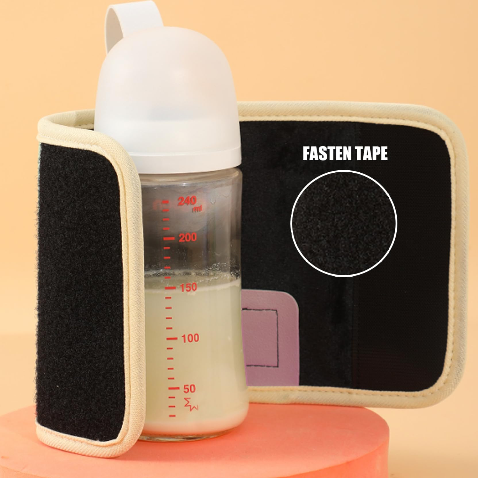 Portable USB Milk Water Warmer Travel Stroller Insulated Bag Baby Nursing Bottle Heater Safe Kids Supplies for Outdoor Warmer Temperature Adjustable USB Baby Bottle Heater for Home Family Travel