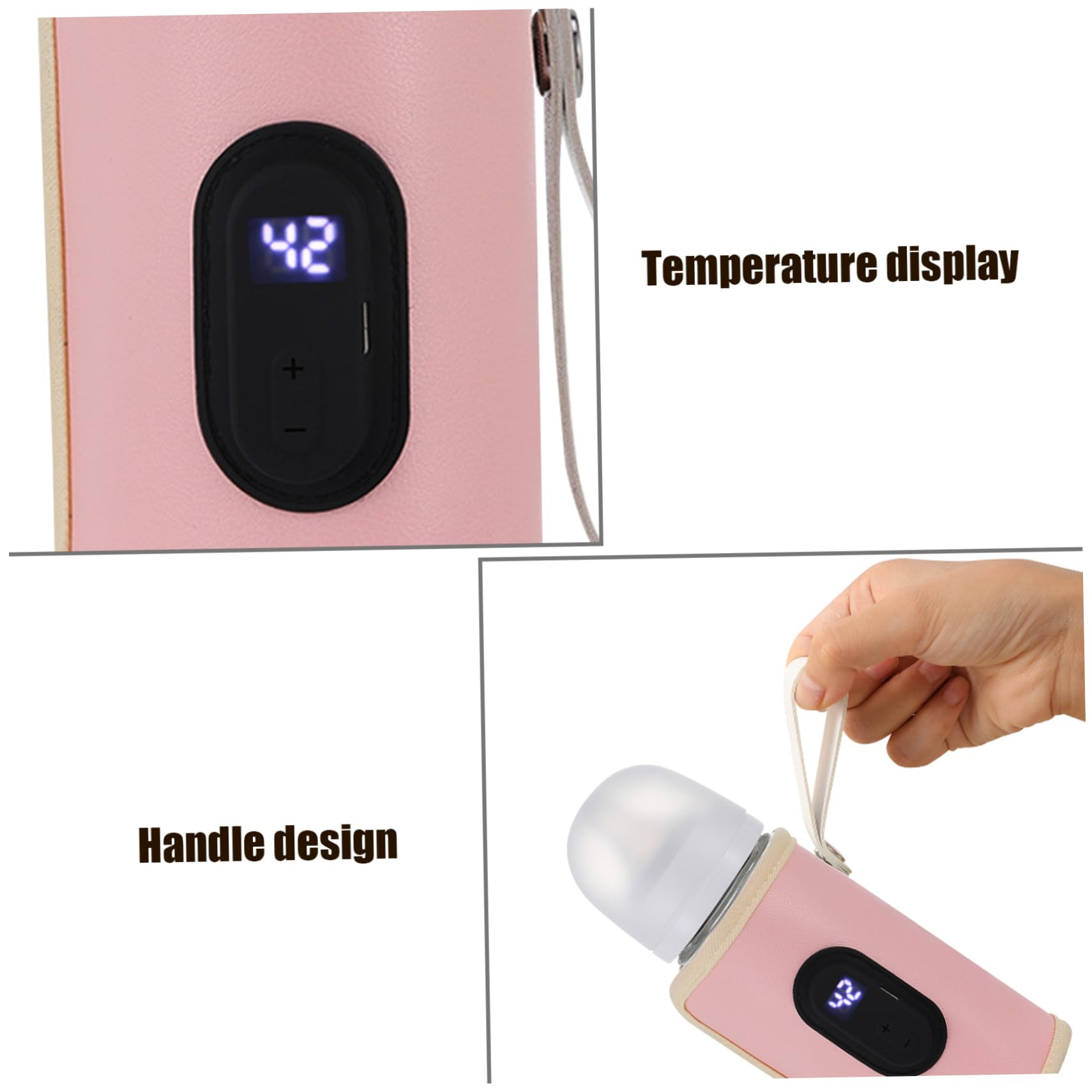 Portable USB Milk Water Warmer Travel Stroller Insulated Bag Baby Nursing Bottle Heater Safe Kids Supplies for Outdoor Warmer Temperature Adjustable USB Baby Bottle Heater for Home Family Travel