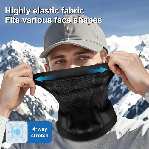 New Unisex Face Bandana Mask Cover Neck Warmer Bicycle Cycling Scarf Hiking Breathable Mask All-Weather Protection Outdoor Windproof Thickened Mask Bib