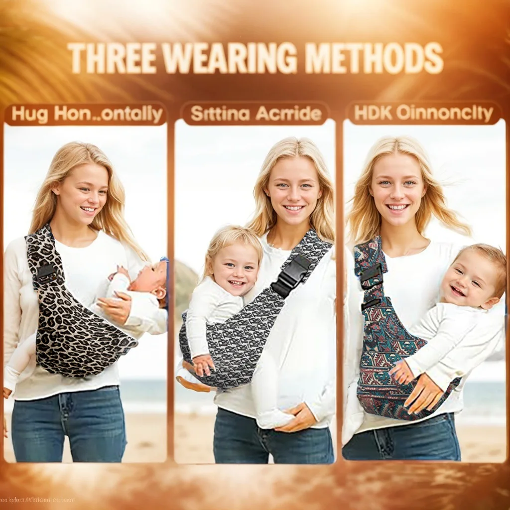 Baby Sling Carrier Baby Sling for 10-30lbs Adjustable Shoulder Straps, Portable, Lightweight, Non-Slip Hip Seat, Easy to Use, Safety Buckle, Comfortable, Great for Travel, Camping, Shopping