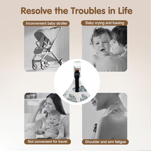 Baby Sling Carrier Baby Sling for 10-30lbs Adjustable Shoulder Straps, Portable, Lightweight, Non-Slip Hip Seat, Easy to Use, Safety Buckle, Comfortable, Great for Travel, Camping, Shopping