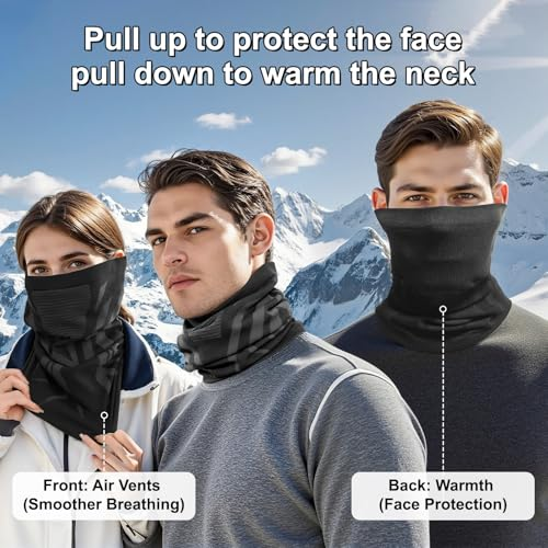 New Unisex Face Bandana Mask Cover Neck Warmer Bicycle Cycling Scarf Hiking Breathable Mask All-Weather Protection Outdoor Windproof Thickened Mask Bib