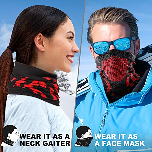 New Unisex Face Bandana Mask Cover Neck Warmer Bicycle Cycling Scarf Hiking Breathable Mask All-Weather Protection Outdoor Windproof Thickened Mask Bib