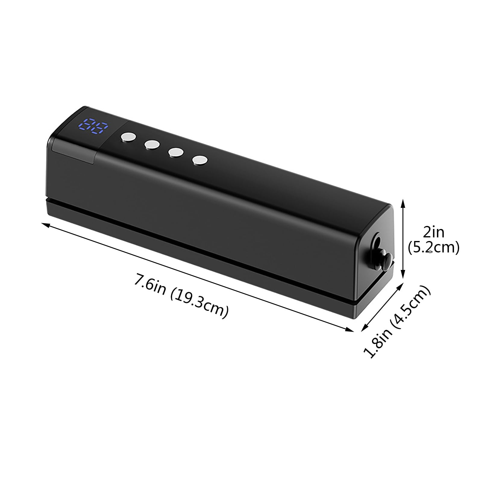 Compact Kitchen Vacuum Sealer Rechargeable Food Preserver with Side Nozzle Button Display Control for Freezer Planning Bag Sealer Appliance Cabinet Organizer Leftovers Tool Countertop Kitchen Gadget