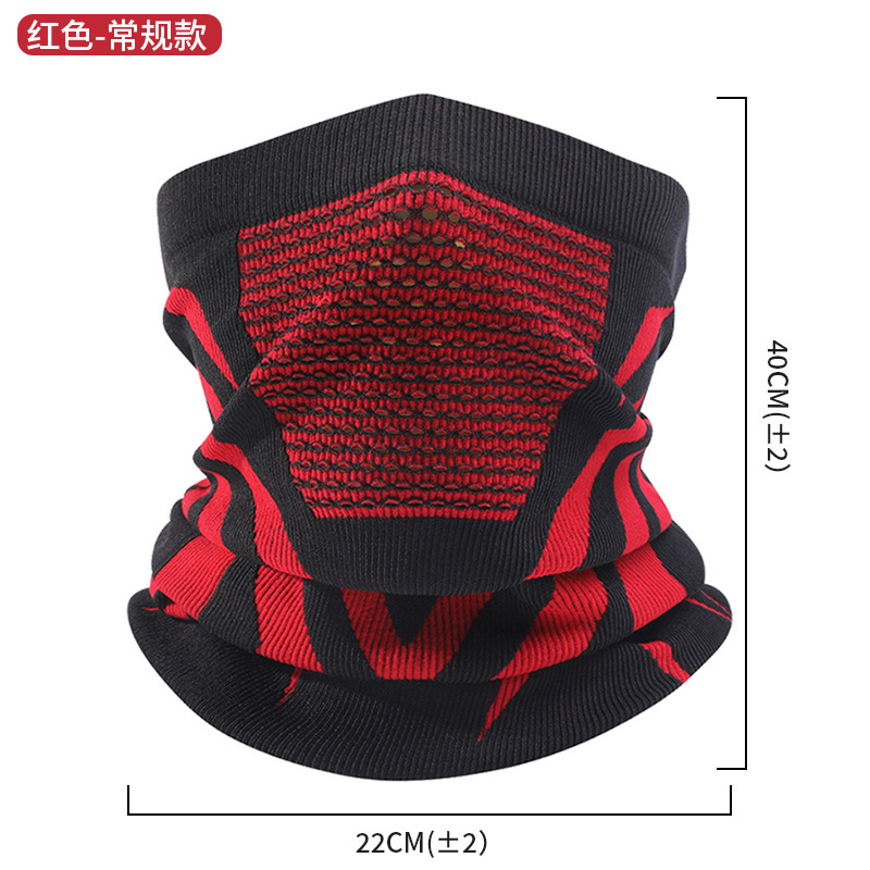 New Unisex Face Bandana Mask Cover Neck Warmer Bicycle Cycling Scarf Hiking Breathable Mask All-Weather Protection Outdoor Windproof Thickened Mask Bib