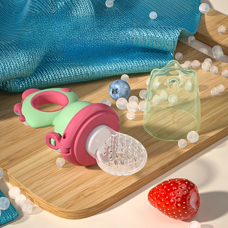 Rotating Push-type Food Grade Silicone Fresh Fruit and Vegetable Feeder For Infants Baby, Dinosaur Shape Toddlers Supplementary Food Dinosaur Rotate Push-Type Baby Fruit Feeder Kids Feeding Tool