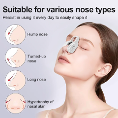 Newly Upgraded EMS Nose Shaper Sculpting Massager Clip Silicone Pulse Technology Lift-Up High Bridge Beauty Nose Tool Pain-Free Nose Reshaping Tool with Soft Silicone Pads Nasal Bridge Slimming Device
