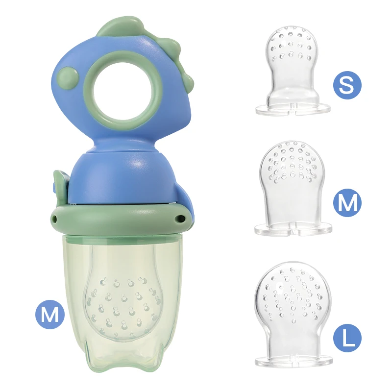 Rotating Push-type Food Grade Silicone Fresh Fruit and Vegetable Feeder For Infants Baby, Dinosaur Shape Toddlers Supplementary Food Dinosaur Rotate Push-Type Baby Fruit Feeder Kids Feeding Tool