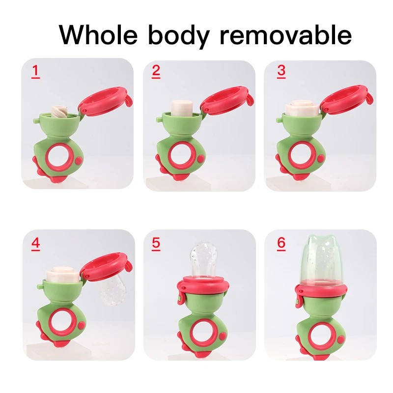 Rotating Push-type Food Grade Silicone Fresh Fruit and Vegetable Feeder For Infants Baby, Dinosaur Shape Toddlers Supplementary Food Dinosaur Rotate Push-Type Baby Fruit Feeder Kids Feeding Tool