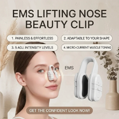 Newly Upgraded EMS Nose Shaper Sculpting Massager Clip Silicone Pulse Technology Lift-Up High Bridge Beauty Nose Tool Pain-Free Nose Reshaping Tool with Soft Silicone Pads Nasal Bridge Slimming Device