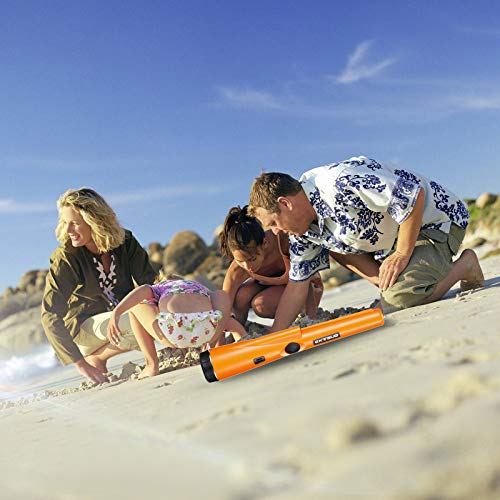 Treasure Hunter Handheld Metal Detector, Metal Pointer Waterproof Pin Pointer Holster Treasure Hunting Unearthing Tool Accessories, 360° Scan Buzzer Vibration for Gold Coin Treasure Hunt