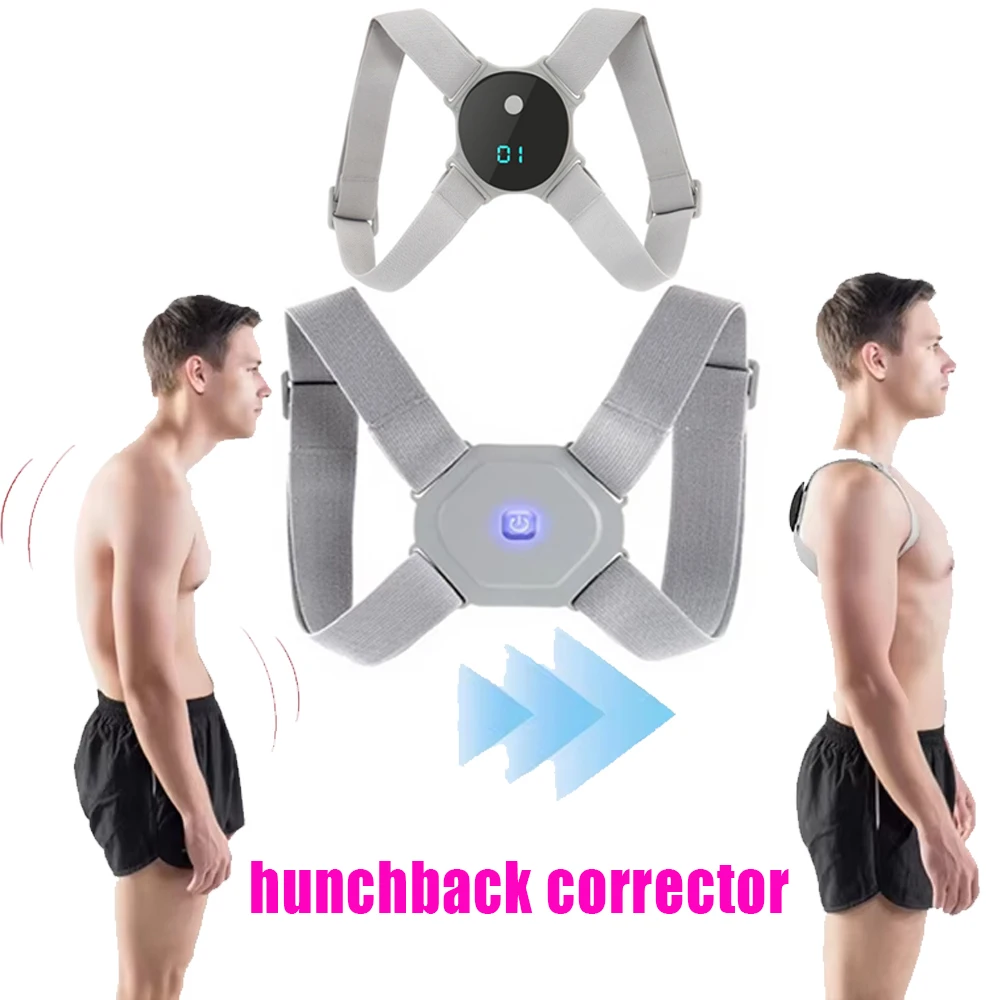 Intelligent USB Posture Corrector, Hunchback Reminder, Smart Sensor Vibration Reminder Posture Brace Trainer Straightener To Improve Slouch, Fitness Corrector Training Straps For Adult Kids