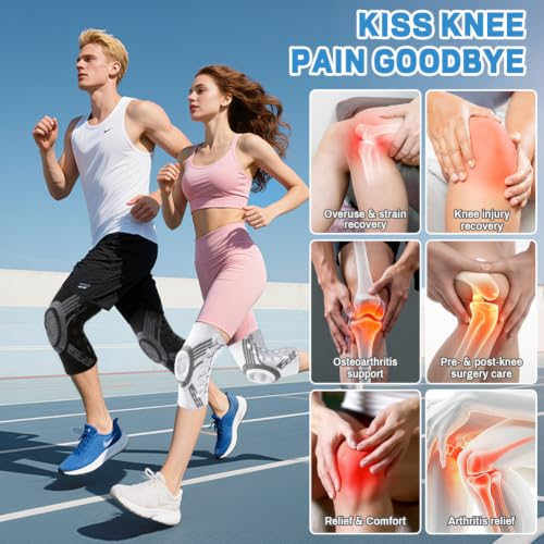 Professional Adjustable Knee Brace Patella Support Joint Pain Relief Meniscus Support Compression Sleeve Outdoor Hiking and Mountain Climbing/Post-Surgery Rehabilitation Training Sport & Exercise