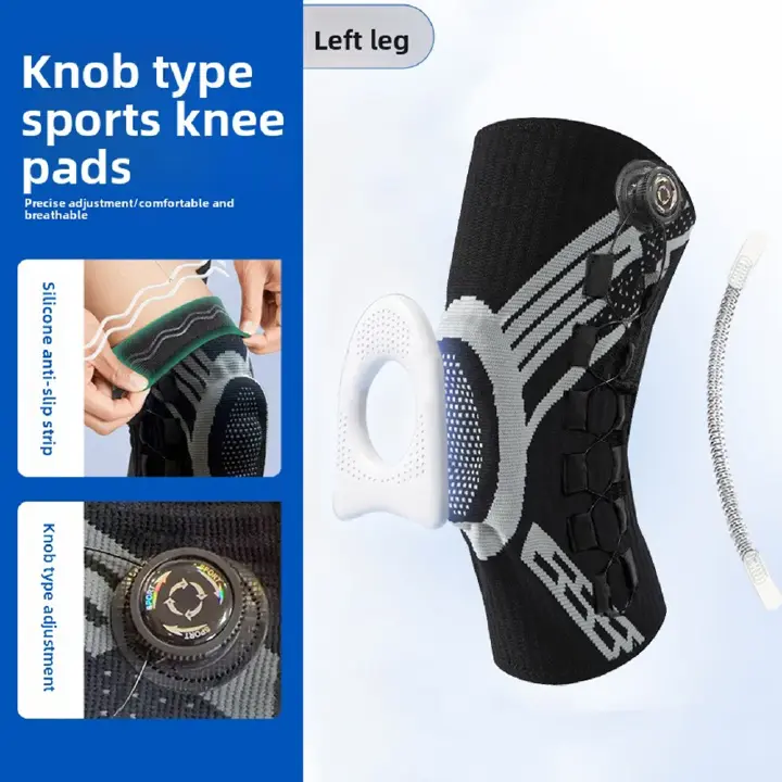 Professional Adjustable Knee Brace Patella Support Joint Pain Relief Meniscus Support Compression Sleeve Outdoor Hiking and Mountain Climbing/Post-Surgery Rehabilitation Training Sport & Exercise