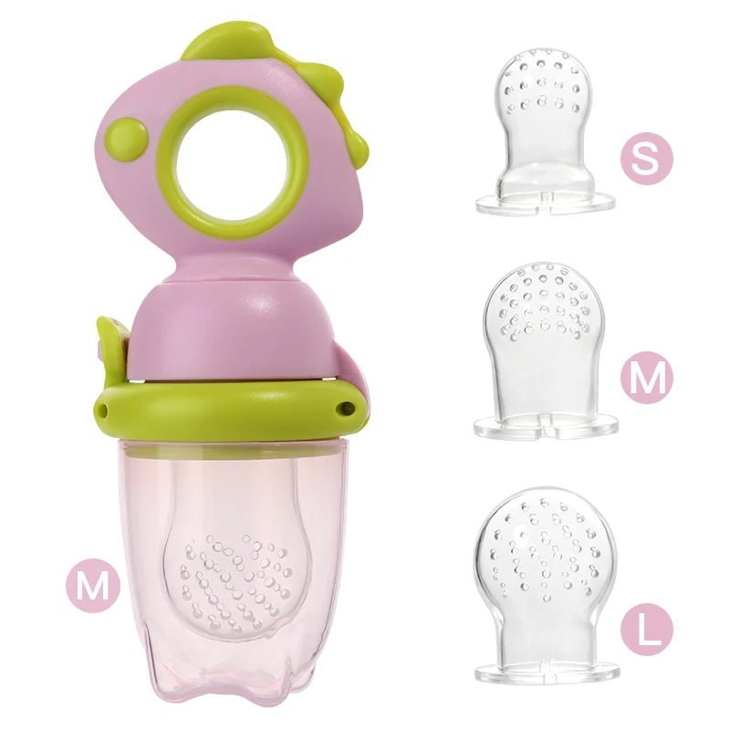 Rotating Push-type Food Grade Silicone Fresh Fruit and Vegetable Feeder For Infants Baby, Dinosaur Shape Toddlers Supplementary Food Dinosaur Rotate Push-Type Baby Fruit Feeder Kids Feeding Tool
