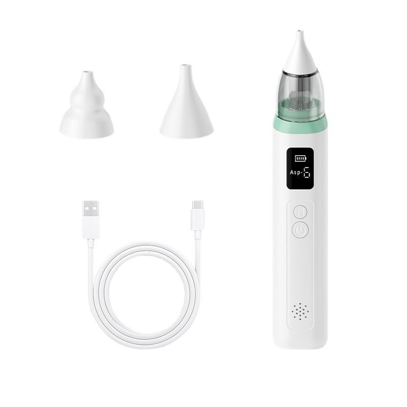 New Pattern Rechargeable Electric Baby Nasal Aspirator with LCD Screen, 6 Gear Suction Power, BPA Free Soft Silicone Tips, Suck Out Prevent Nasal Congestion, Infant Nose Sucker for Newborn & Toddler