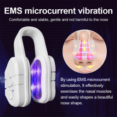 Newly Upgraded EMS Nose Shaper Sculpting Massager Clip Silicone Pulse Technology Lift-Up High Bridge Beauty Nose Tool Pain-Free Nose Reshaping Tool with Soft Silicone Pads Nasal Bridge Slimming Device