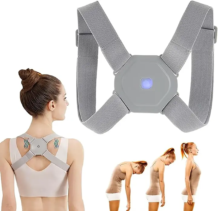 Intelligent USB Posture Corrector, Hunchback Reminder, Smart Sensor Vibration Reminder Posture Brace Trainer Straightener To Improve Slouch, Fitness Corrector Training Straps For Adult Kids